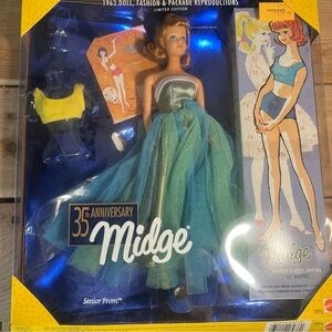 Mattel Barbie 35th Anniversary Midge Limited Collector Edition Doll Boxed Set.